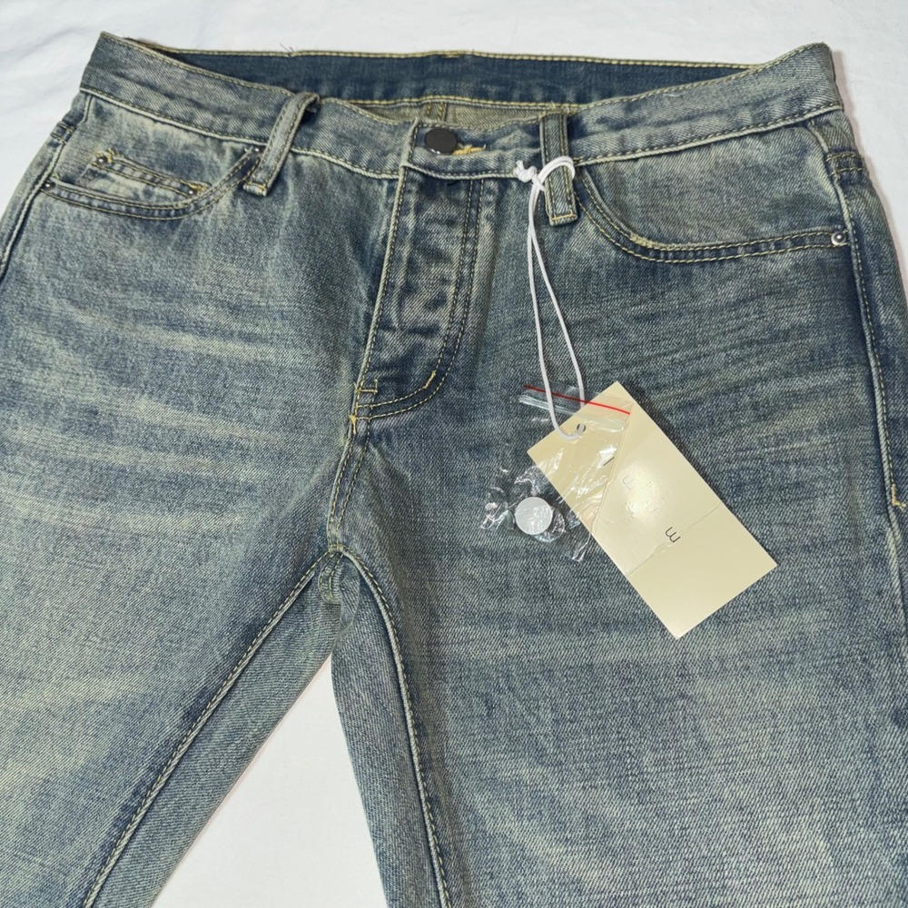 MNML Jeans Men's 30x32‎ M5 Denim Skinny Blue Ankle Zip Light Wash Streetwear NWT